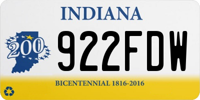 IN license plate 922FDW