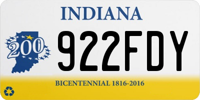IN license plate 922FDY