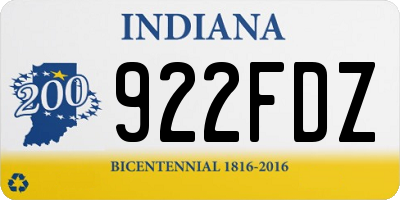 IN license plate 922FDZ