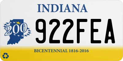 IN license plate 922FEA