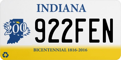 IN license plate 922FEN