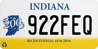 IN license plate 922FEQ