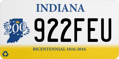 IN license plate 922FEU
