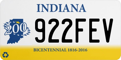IN license plate 922FEV