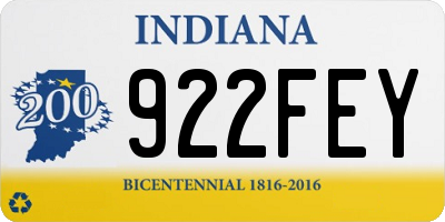 IN license plate 922FEY