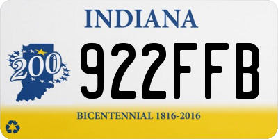 IN license plate 922FFB