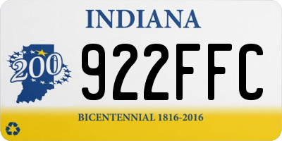 IN license plate 922FFC
