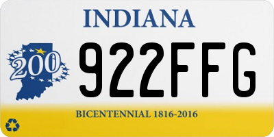 IN license plate 922FFG