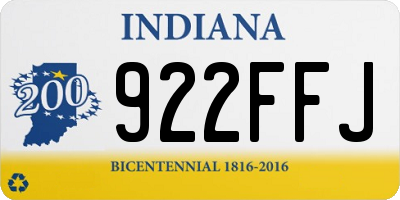 IN license plate 922FFJ