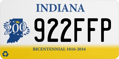 IN license plate 922FFP