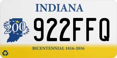 IN license plate 922FFQ