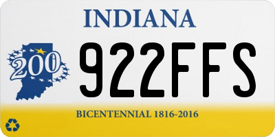 IN license plate 922FFS