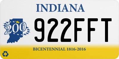 IN license plate 922FFT