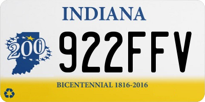 IN license plate 922FFV
