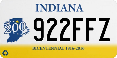 IN license plate 922FFZ