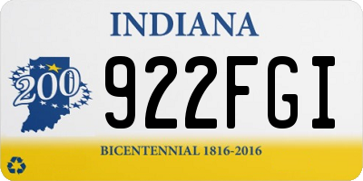IN license plate 922FGI