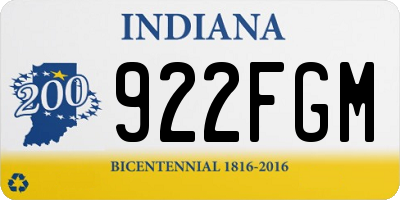 IN license plate 922FGM