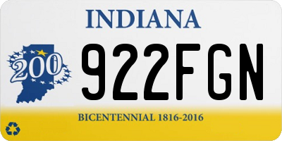 IN license plate 922FGN