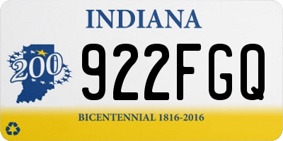 IN license plate 922FGQ