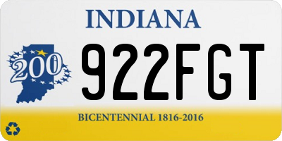 IN license plate 922FGT