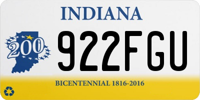 IN license plate 922FGU
