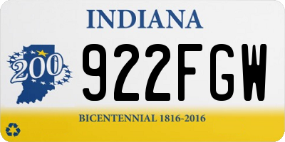 IN license plate 922FGW