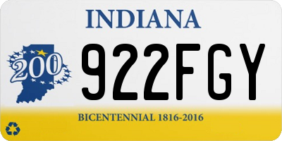 IN license plate 922FGY