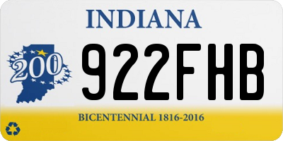 IN license plate 922FHB