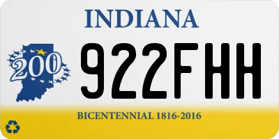 IN license plate 922FHH