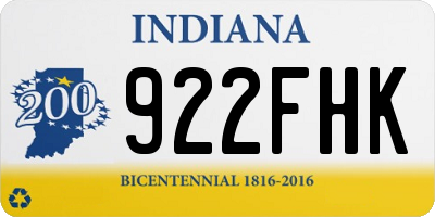 IN license plate 922FHK