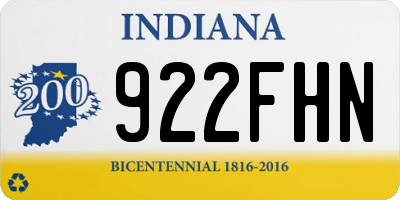 IN license plate 922FHN