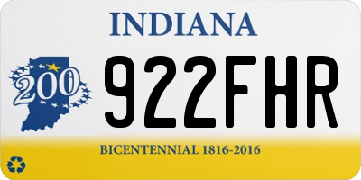 IN license plate 922FHR