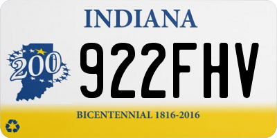 IN license plate 922FHV