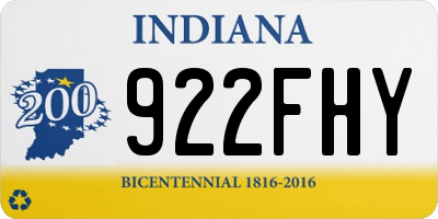 IN license plate 922FHY