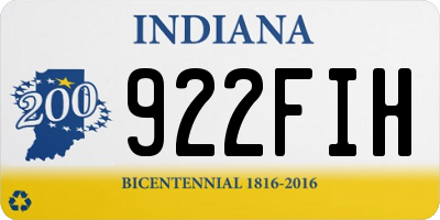 IN license plate 922FIH