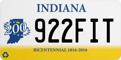 IN license plate 922FIT