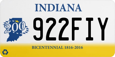 IN license plate 922FIY