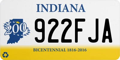 IN license plate 922FJA