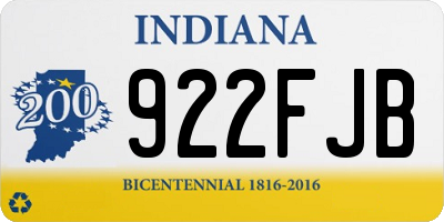 IN license plate 922FJB