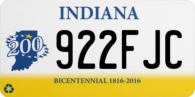 IN license plate 922FJC