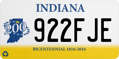 IN license plate 922FJE