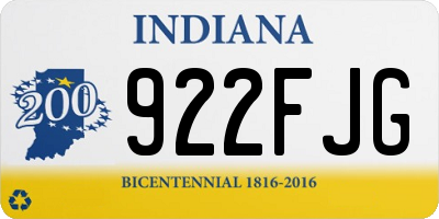 IN license plate 922FJG