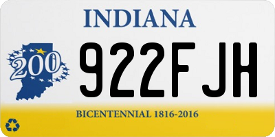 IN license plate 922FJH