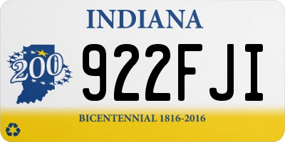 IN license plate 922FJI
