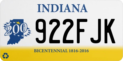 IN license plate 922FJK