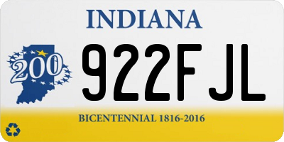IN license plate 922FJL