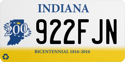 IN license plate 922FJN