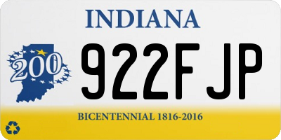 IN license plate 922FJP