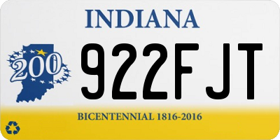 IN license plate 922FJT