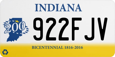 IN license plate 922FJV